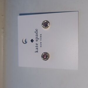 NWT Kate Spade light pink pave halo studs